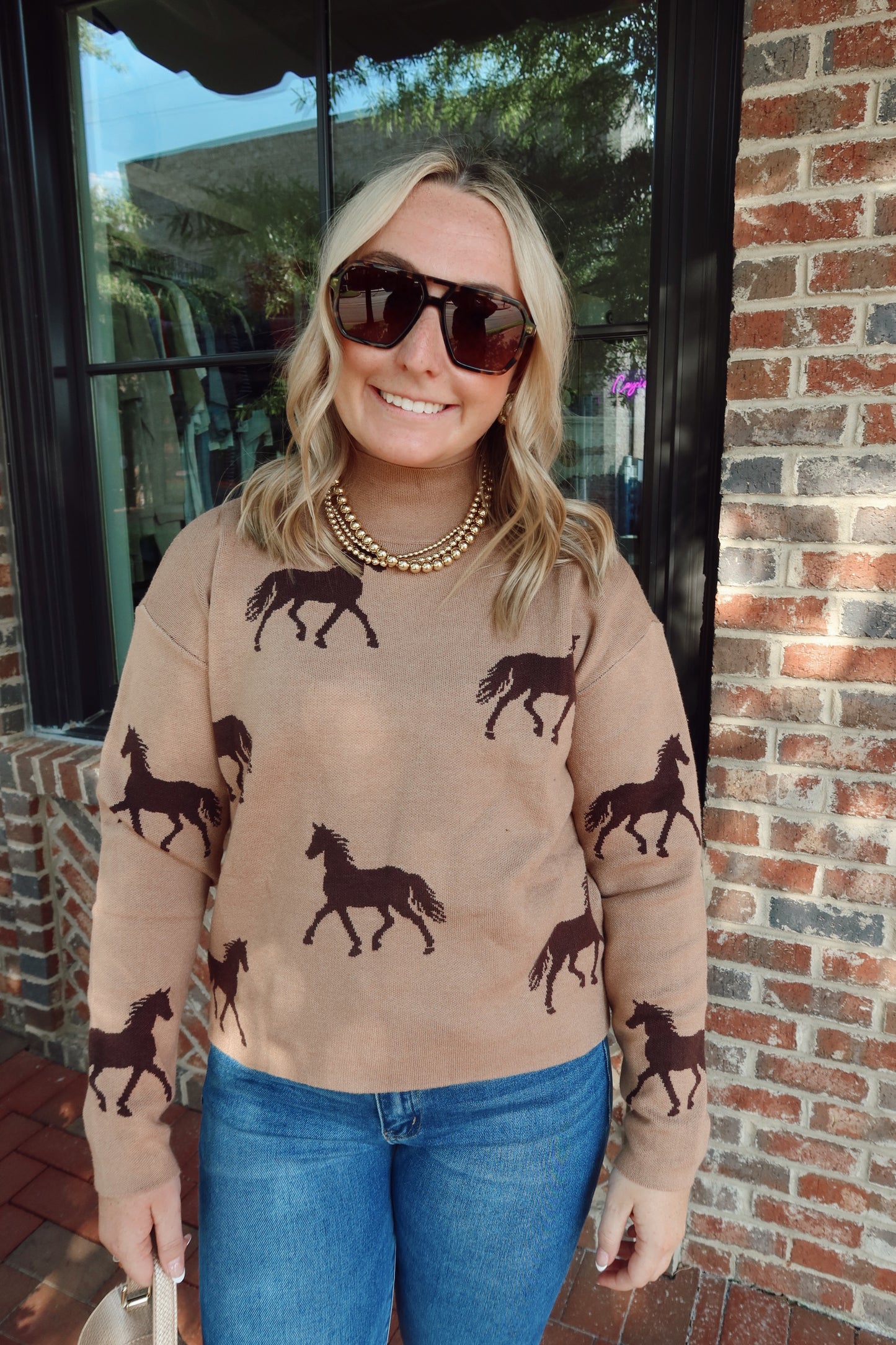 Giddy Up Mockneck Sweater
