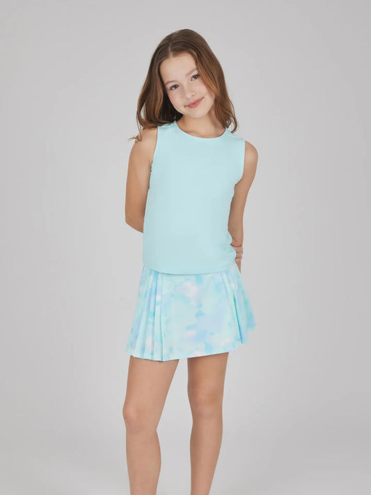 Callie Blue Tie Dye Tank, Skort & Scrunchie Set (Girls)