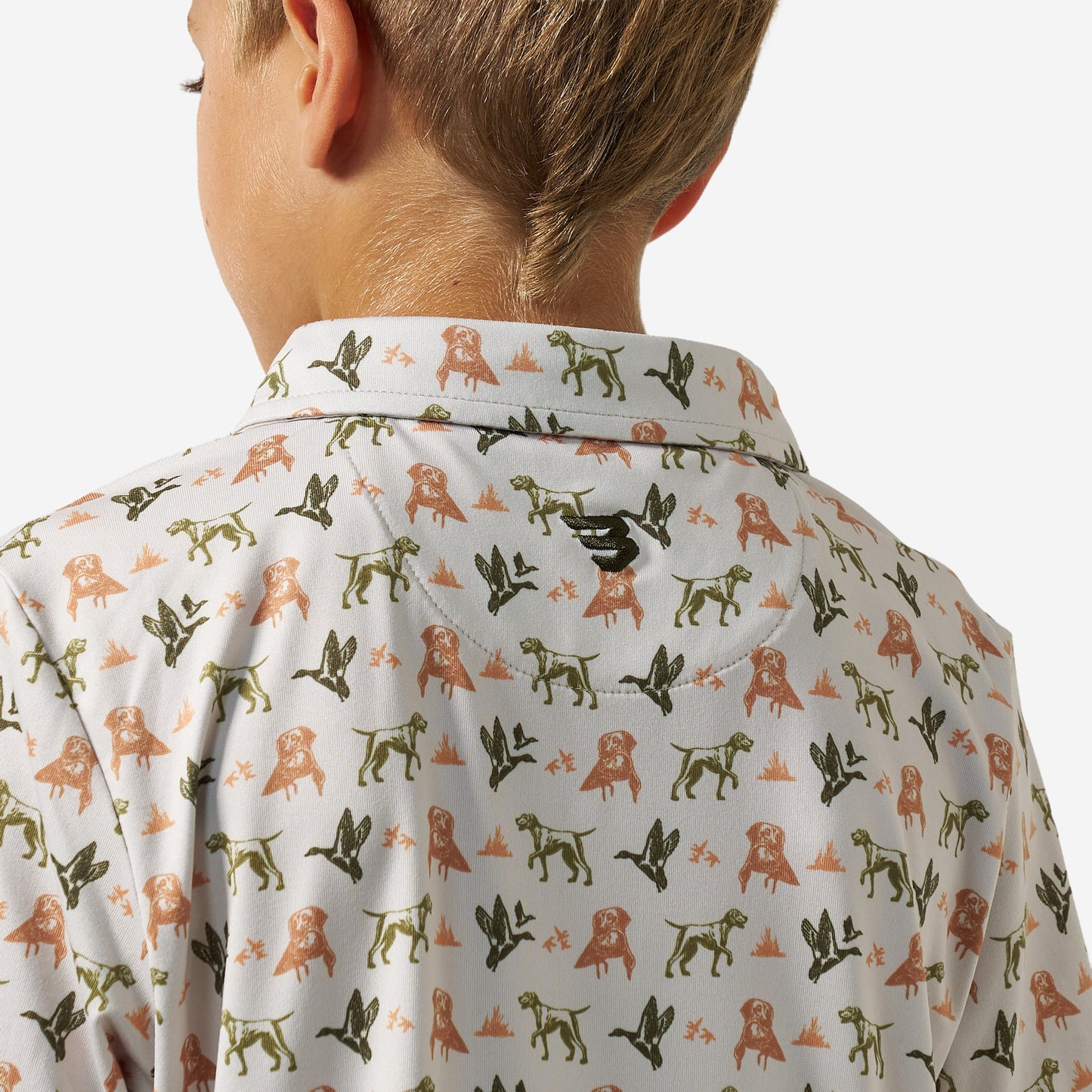 Burlebo Youth Performance Polo | Mallard Duck Dog