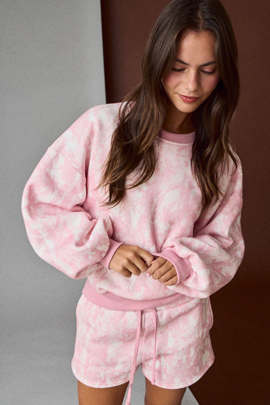 PREORDER | FEB 2026: Pink Vintage Woodland Camo Sweatshirt & Short Set