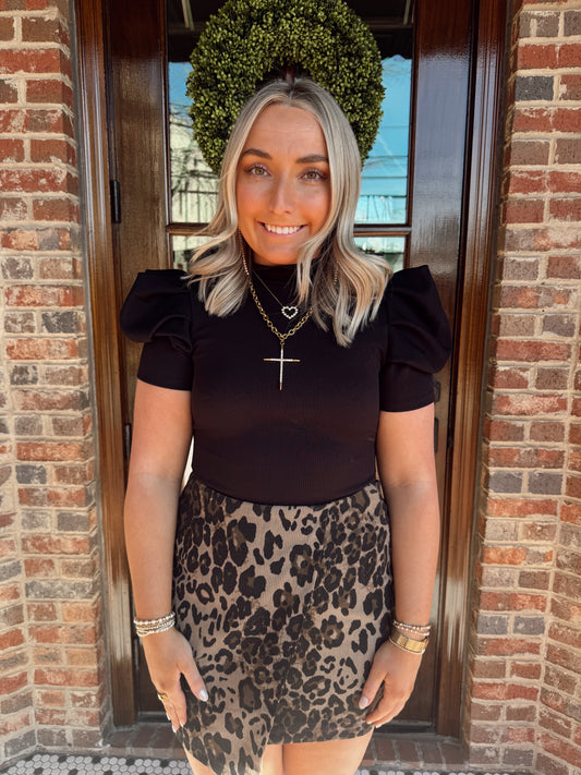 Leopard Mini Skirt