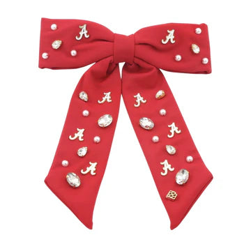 Crimson Alabama Bow Barrette