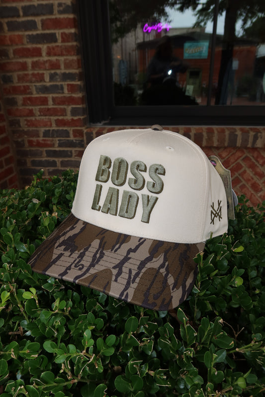 Boss Lady Bottomland Camo Trucker Hat