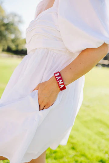 Crimson Alabama BAMA Cuff