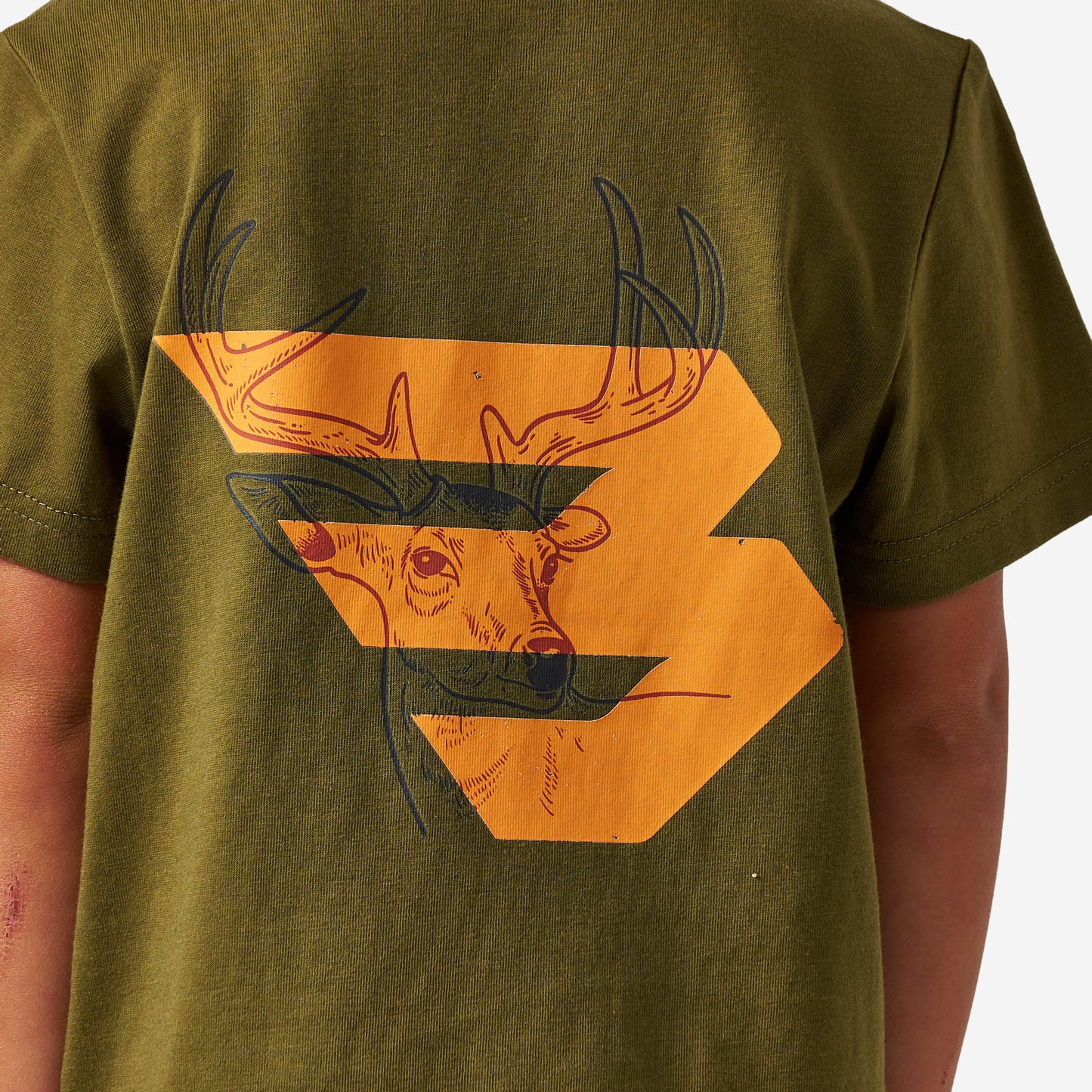 Burlebo Youth Short Sleeve Tee | Deer Flying B Logo - Hunter Green
