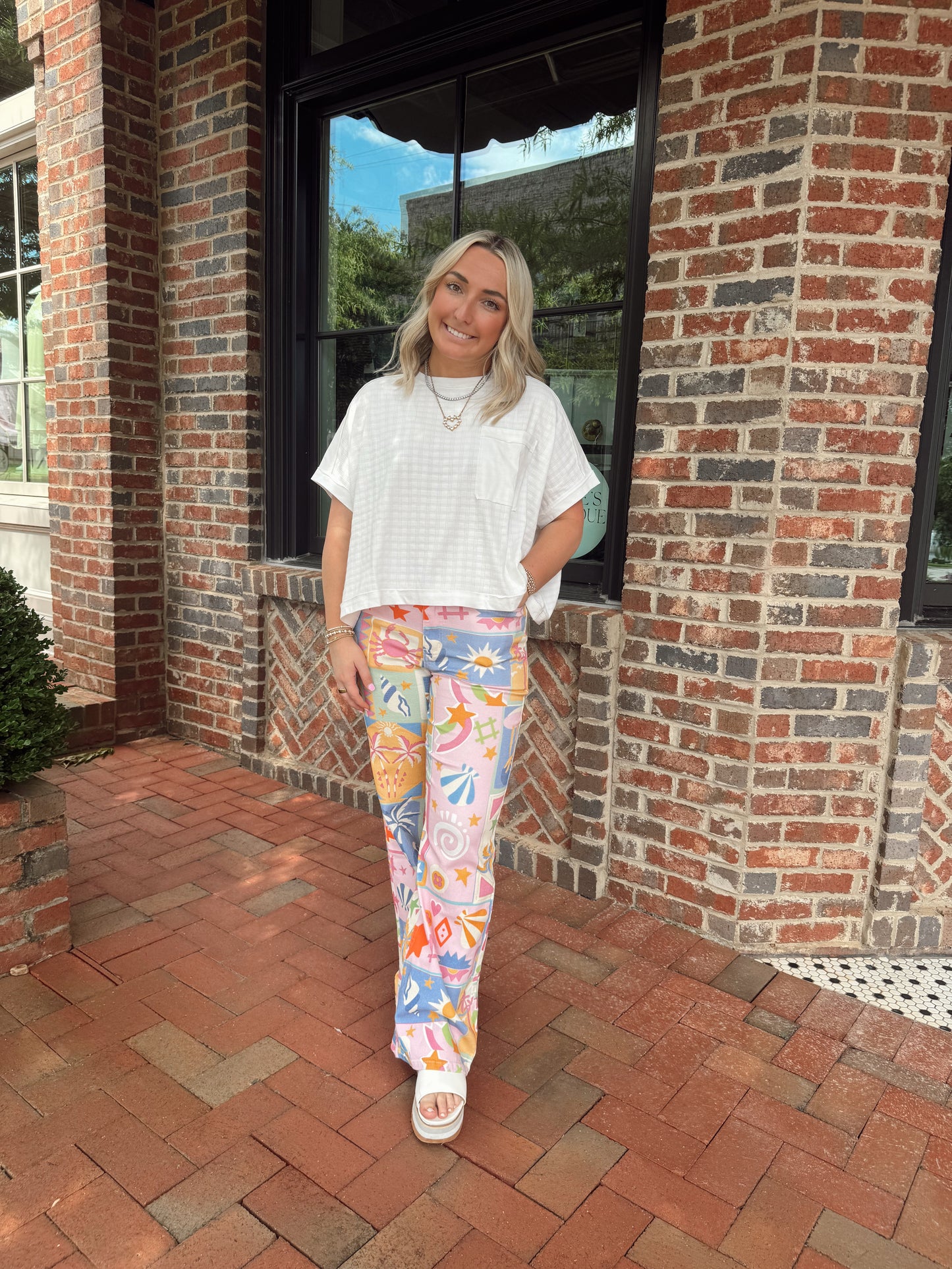 Summer Patchwork Wide Leg Jeans