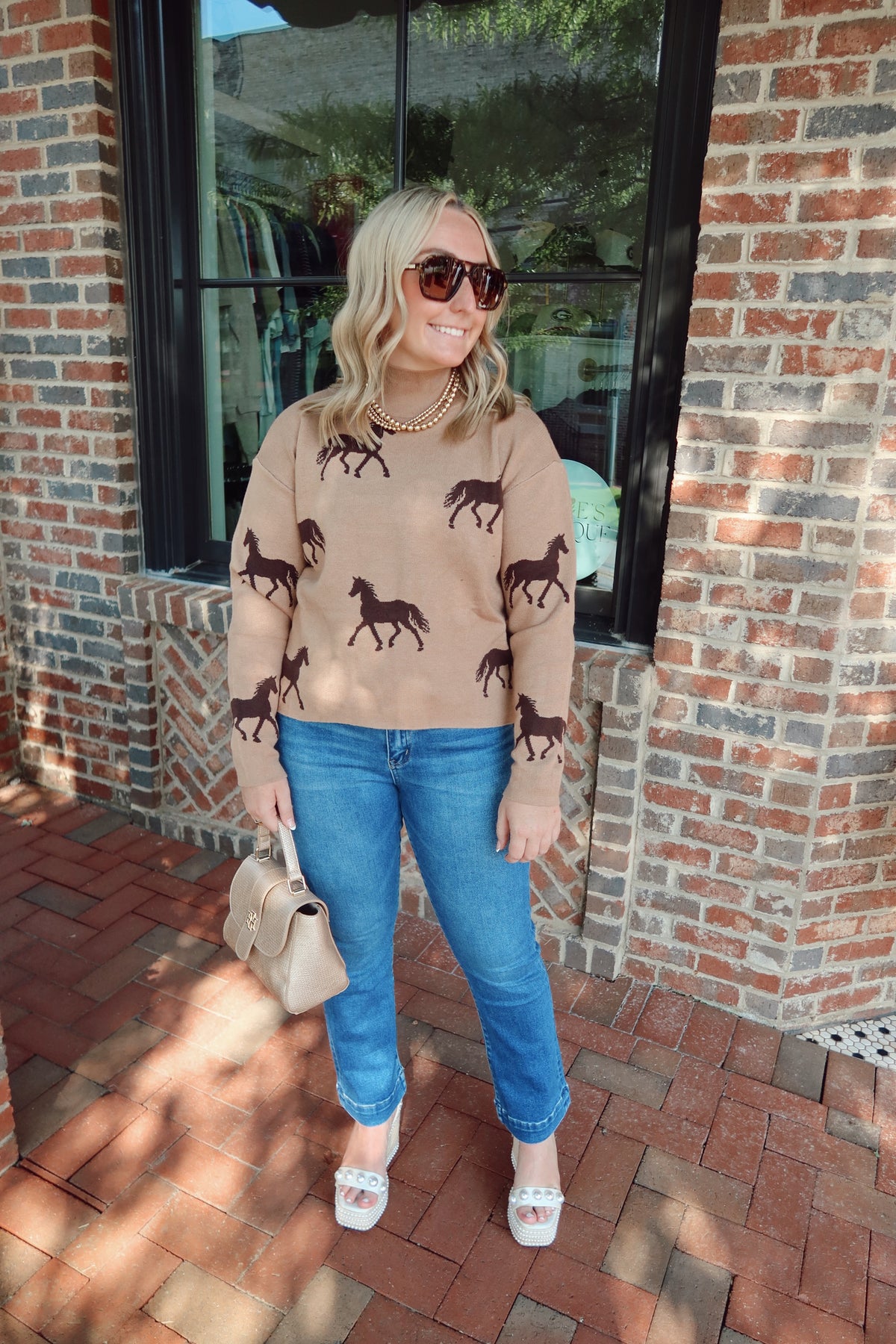 Giddy Up Mockneck Sweater