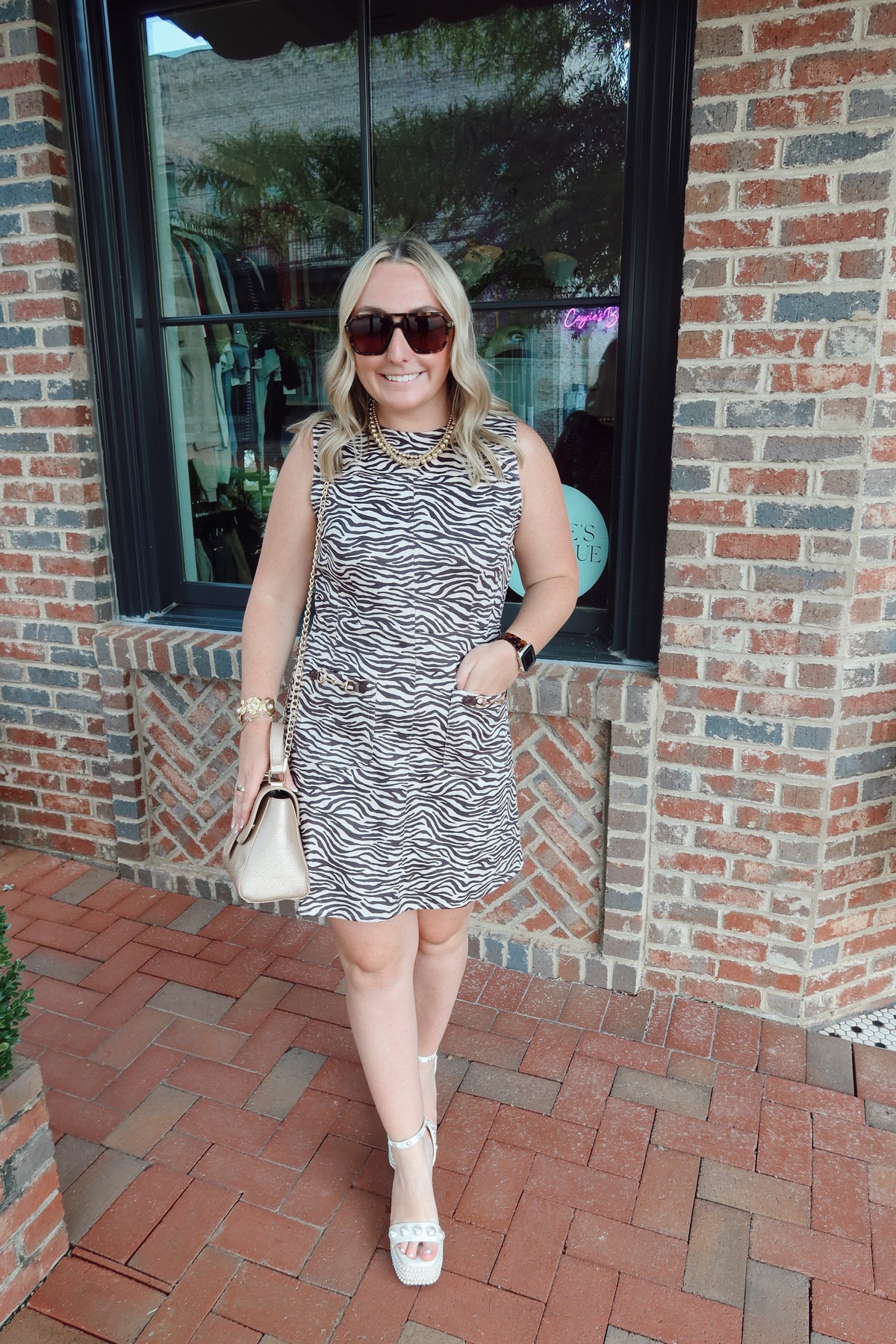 Animal Print Horse-Bit Dress