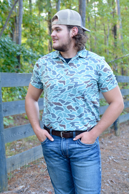 Burlebo Retro Camo Polo