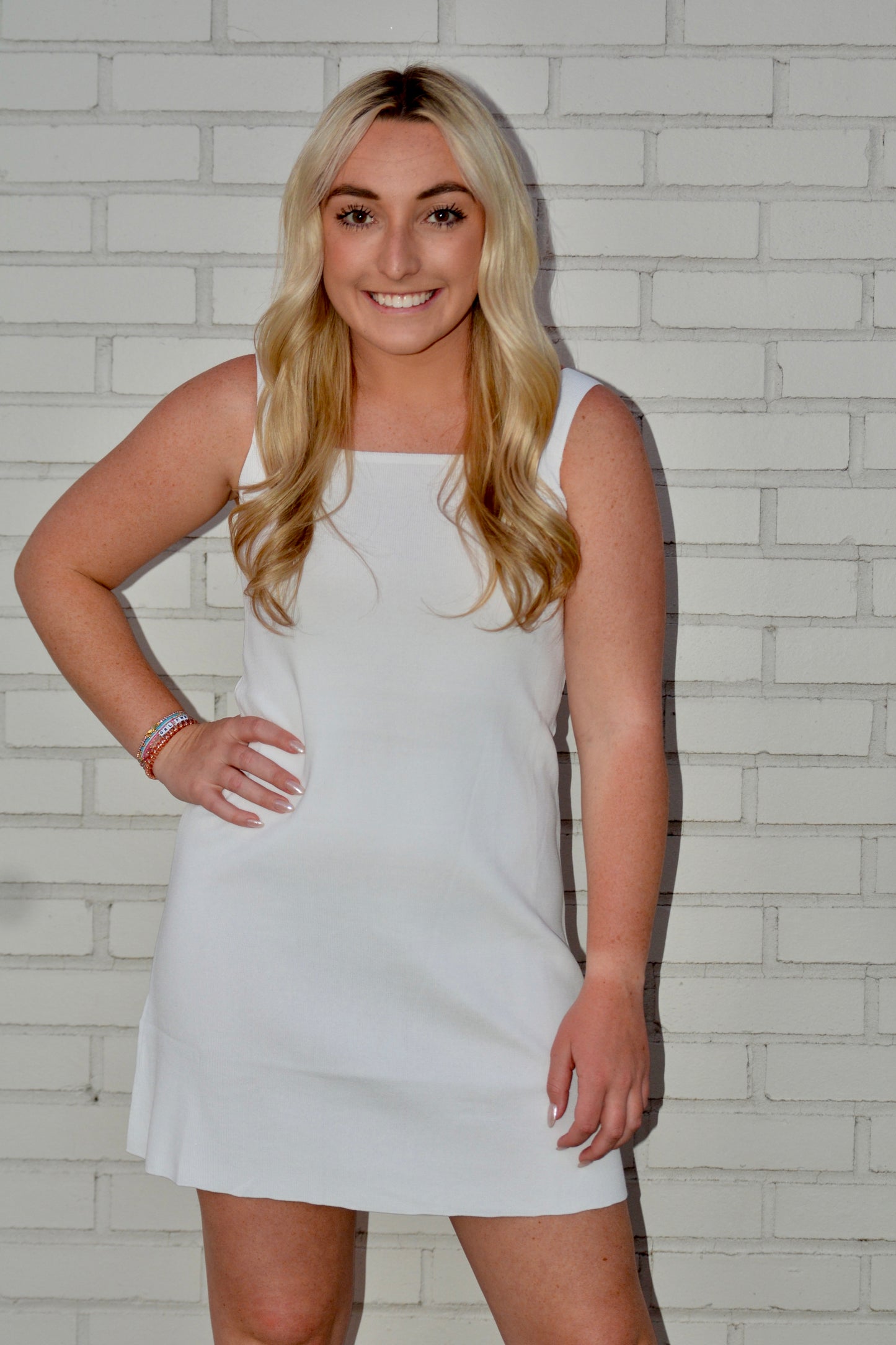 White Knit Dress