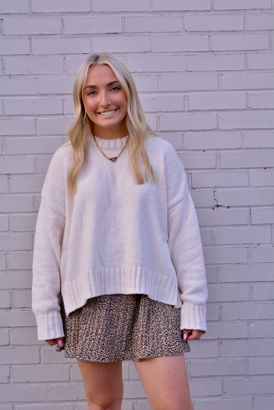 Cream Chenille Sweater