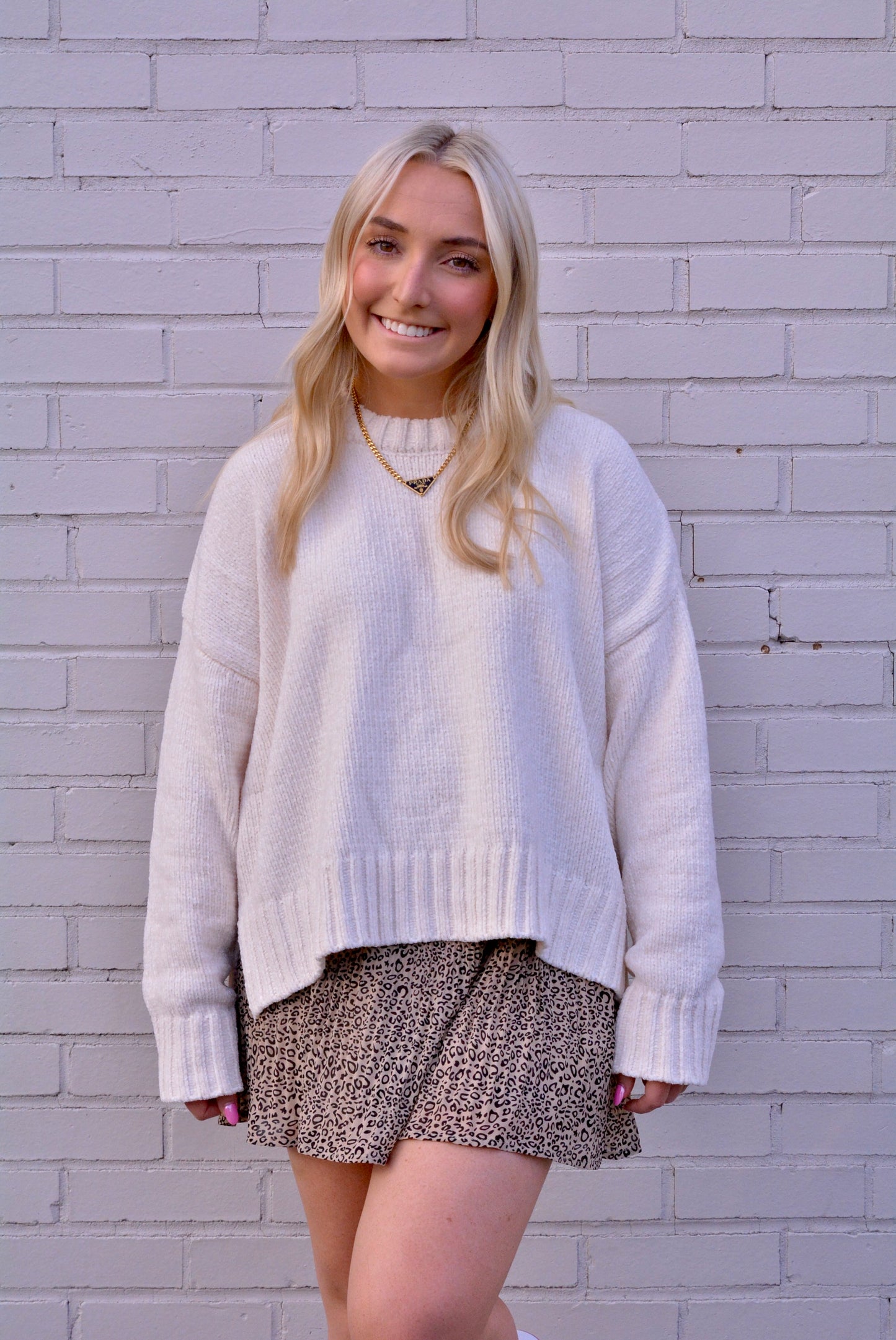 Cream Chenille Sweater