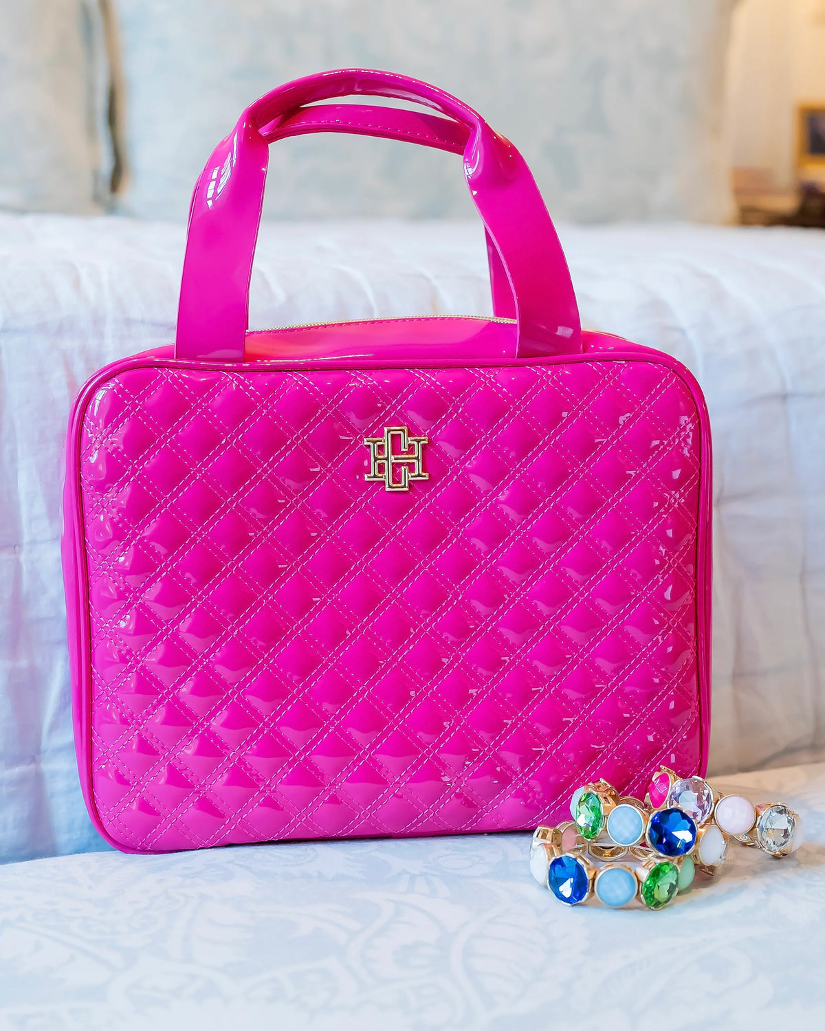 Punta Cana Large Case | Hot Pink Patent