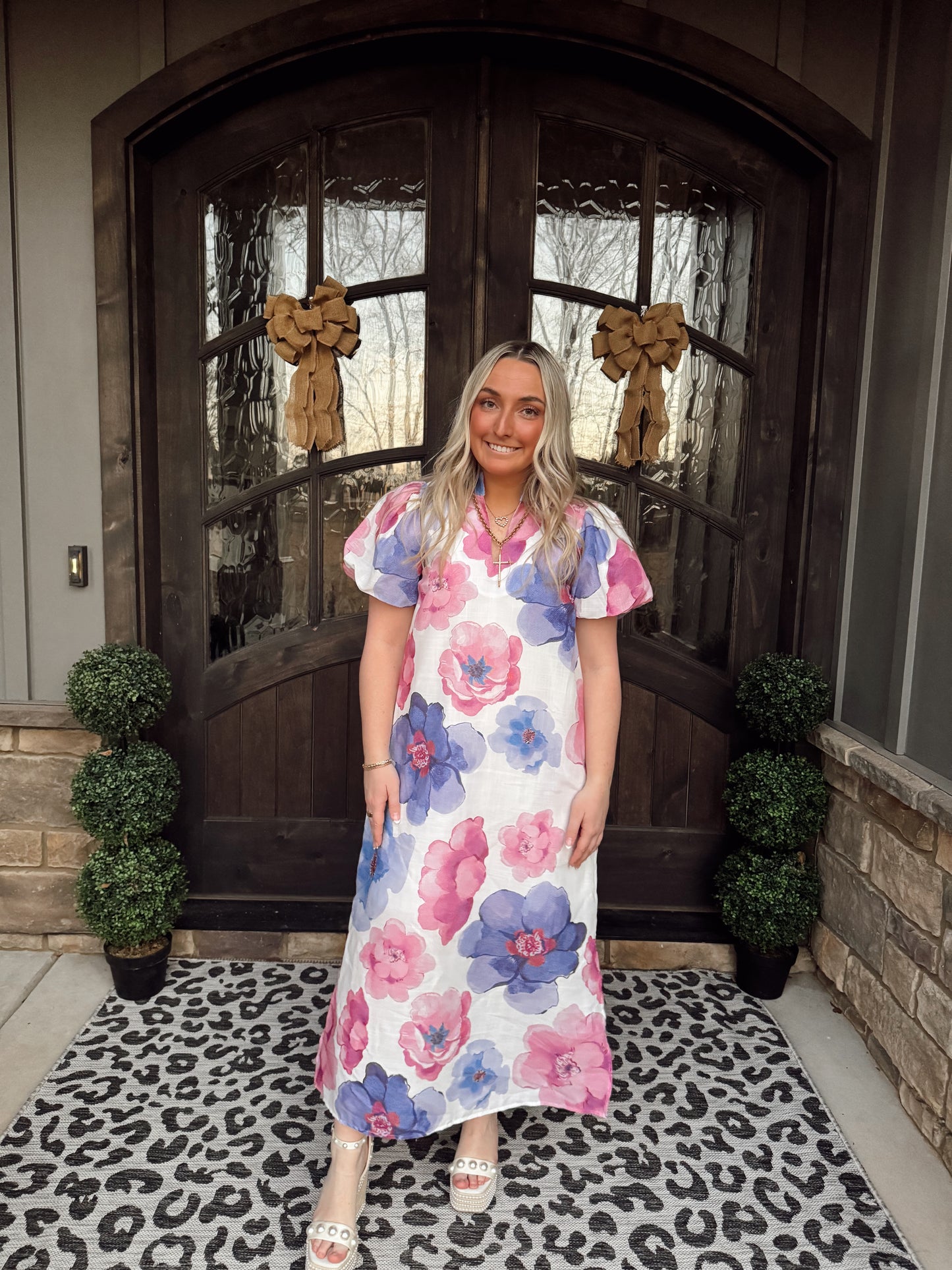 Lavender Floral Maxi Dress