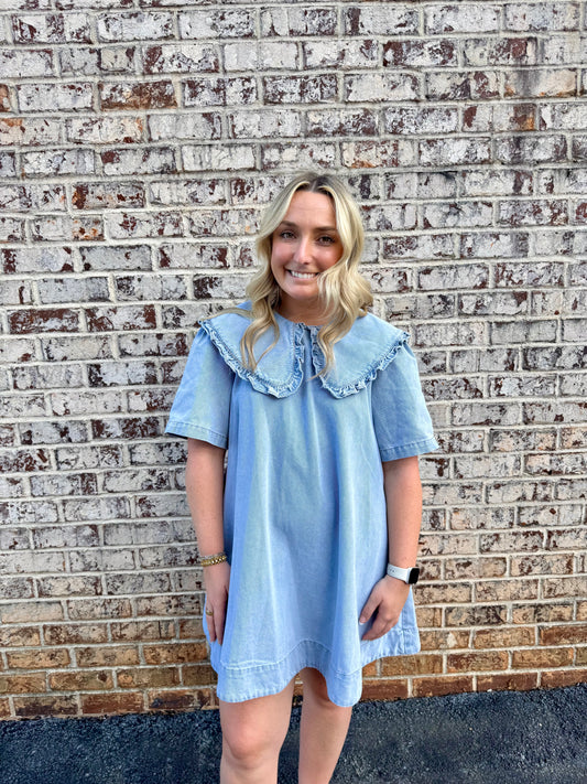 Peter Pan Denim Dress