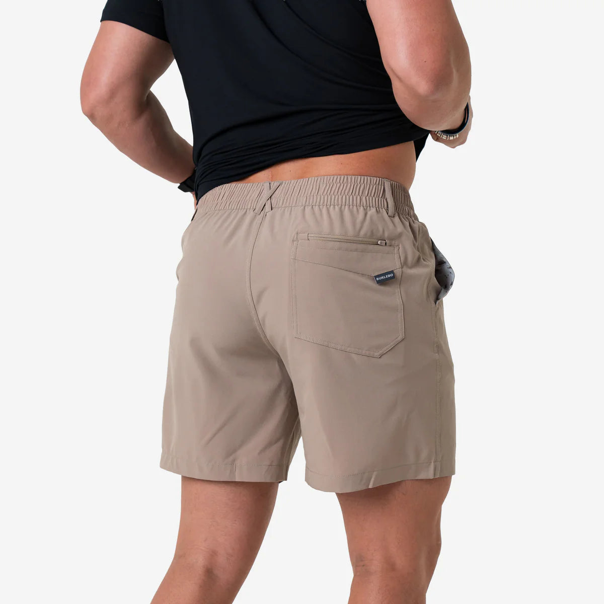 Burlebo Everyday Shorts | Cobblestone Khaki - Duck Hunt Pocket
