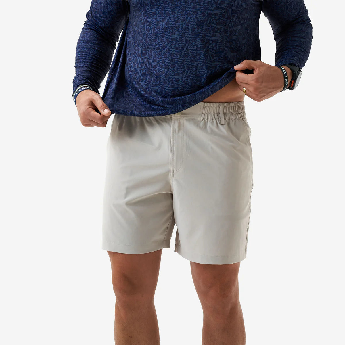 Burlebo Everyday Short | Lt. Khaki & Old Glory Pocket