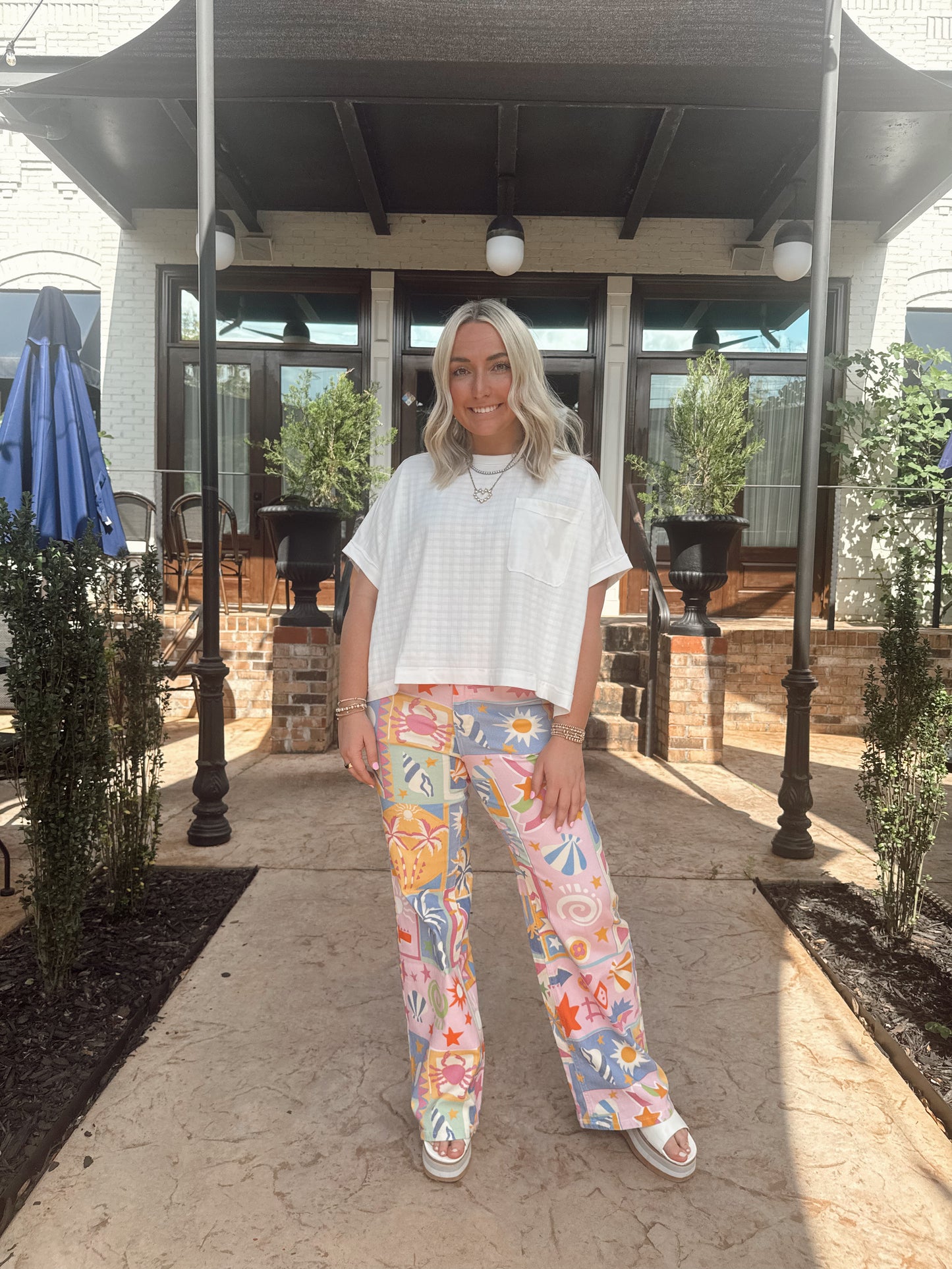 White Boxy Tee