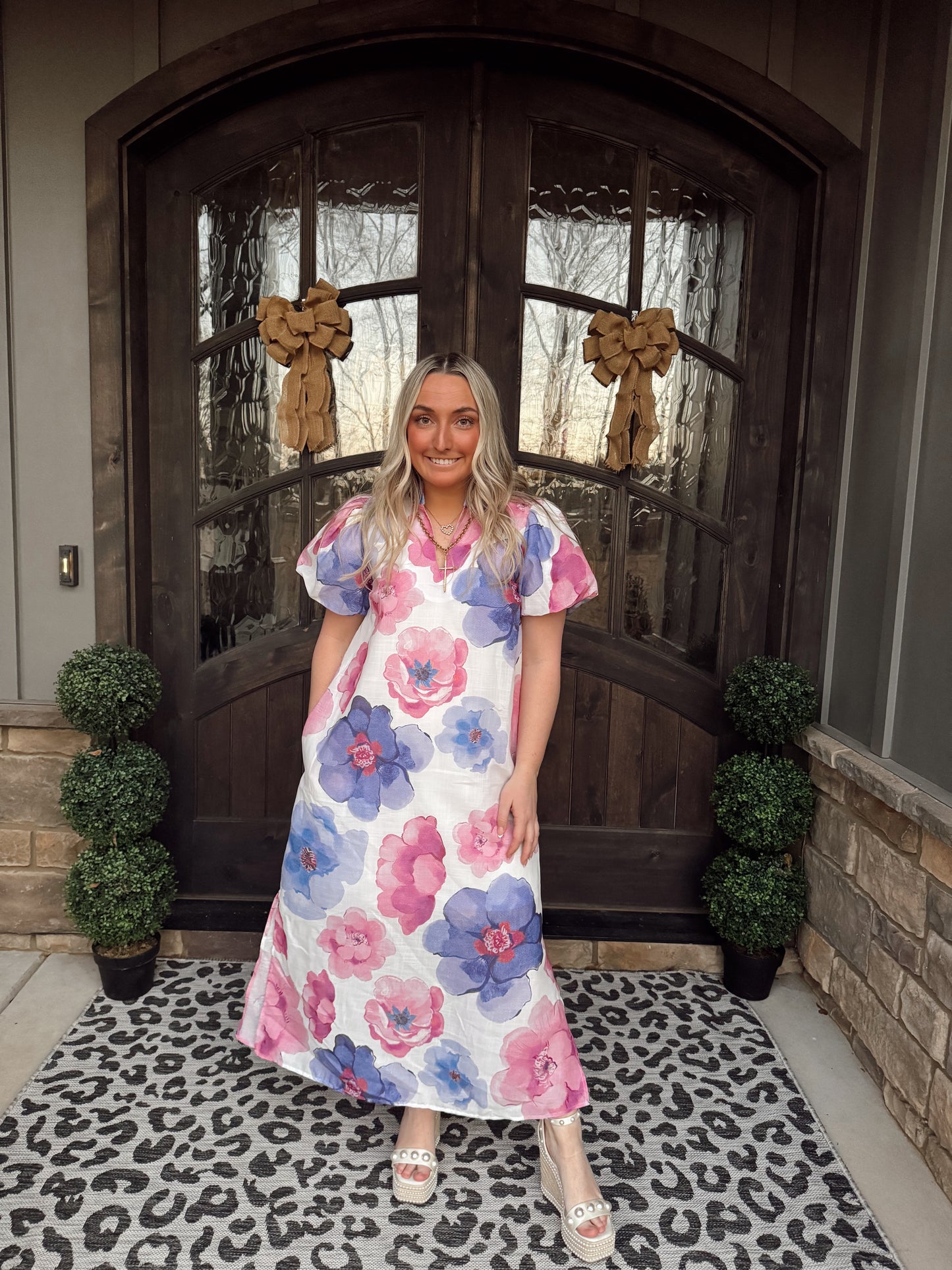 Lavender Floral Maxi Dress
