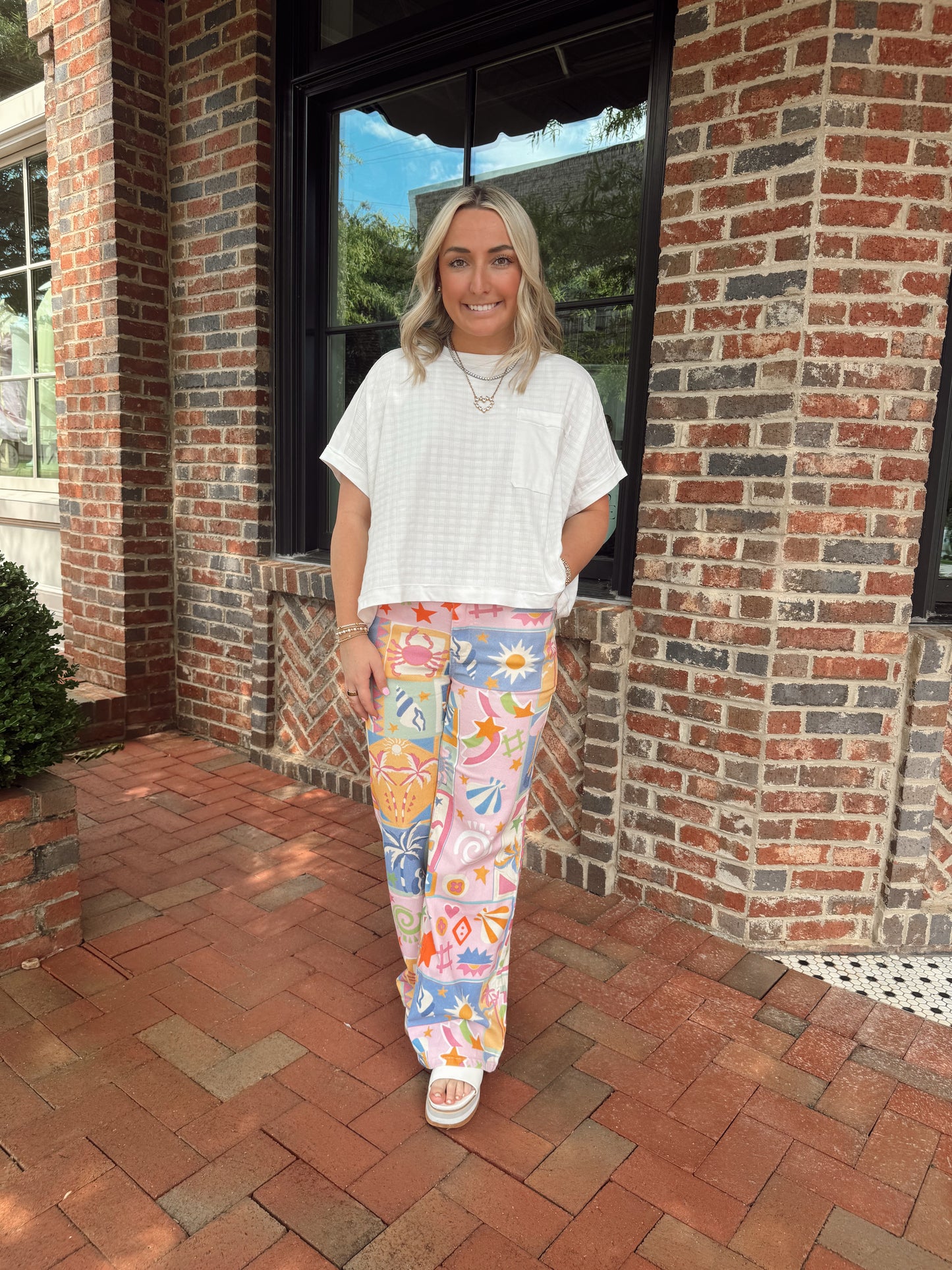 Summer Patchwork Wide Leg Jeans