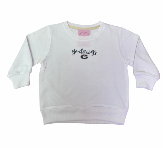 Go Dawgs White Sweatshirt 2T