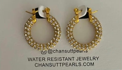 Diamond Gold Hoops