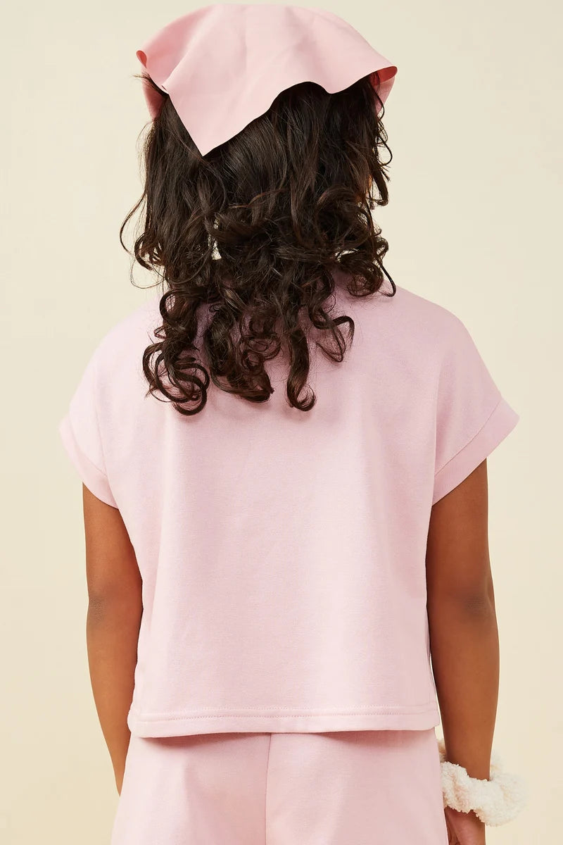 Scarlett Embroidered Bow French Terry Set