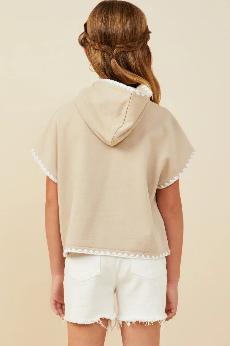 Audrey Crochet Stitched Hoodie