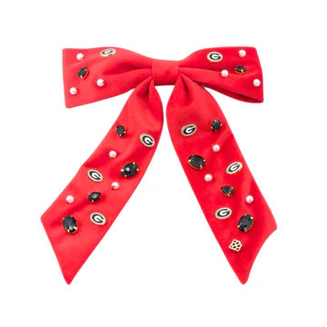 Red Georgia Bow Barrette