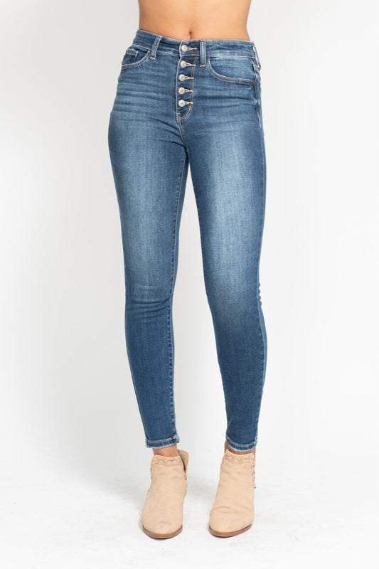 Judy Blue High Rise Button Fly Skinny