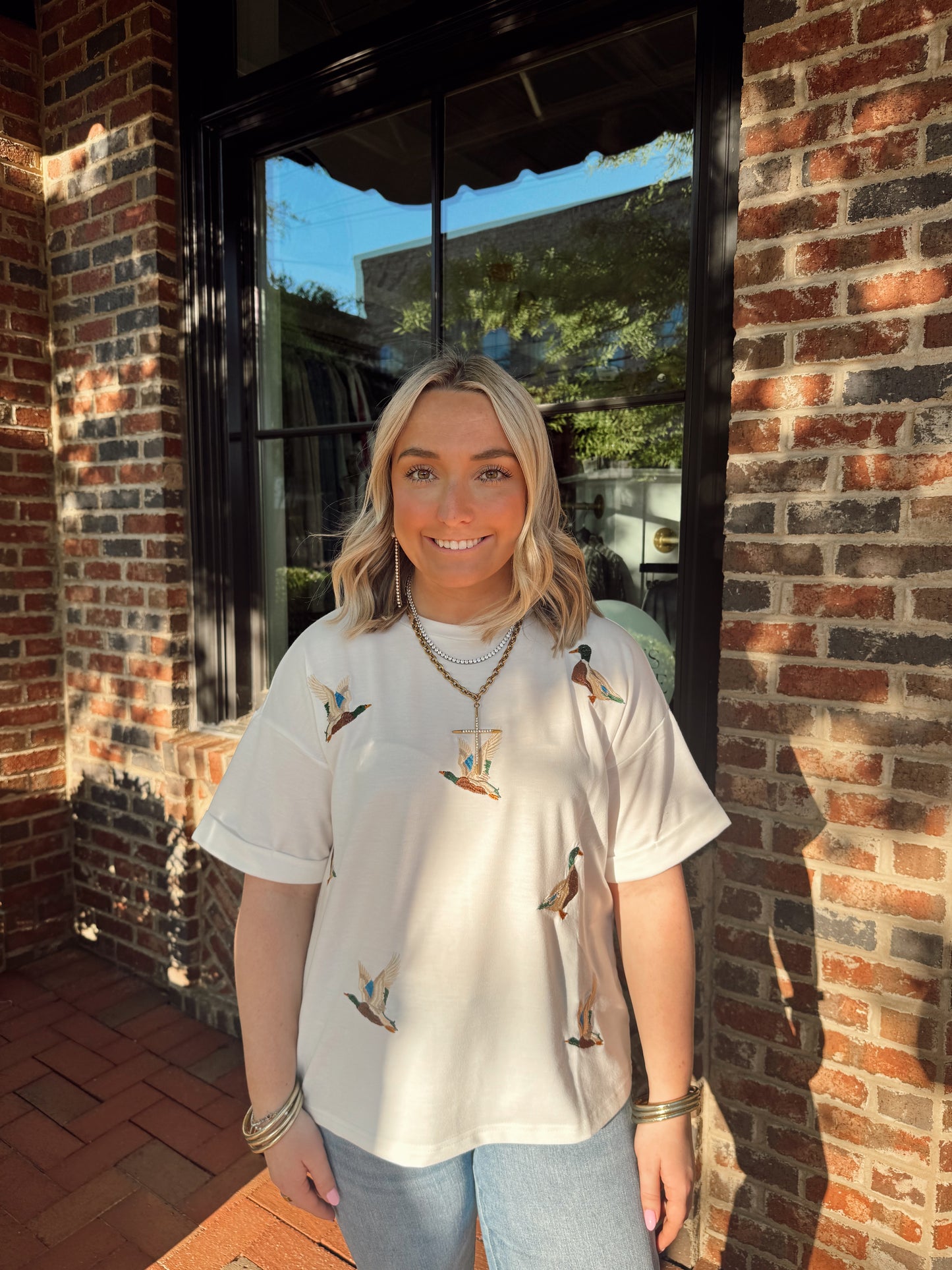 Embroidered Duck Tee