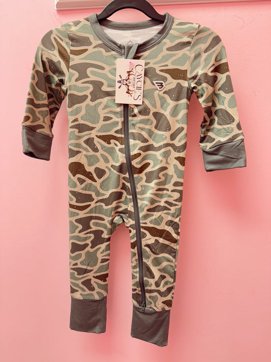 Burlebo Retro Duck Camo Baby Zip Up