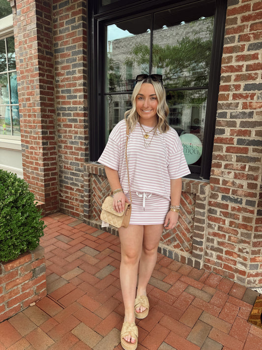 Light Pink Striped Set