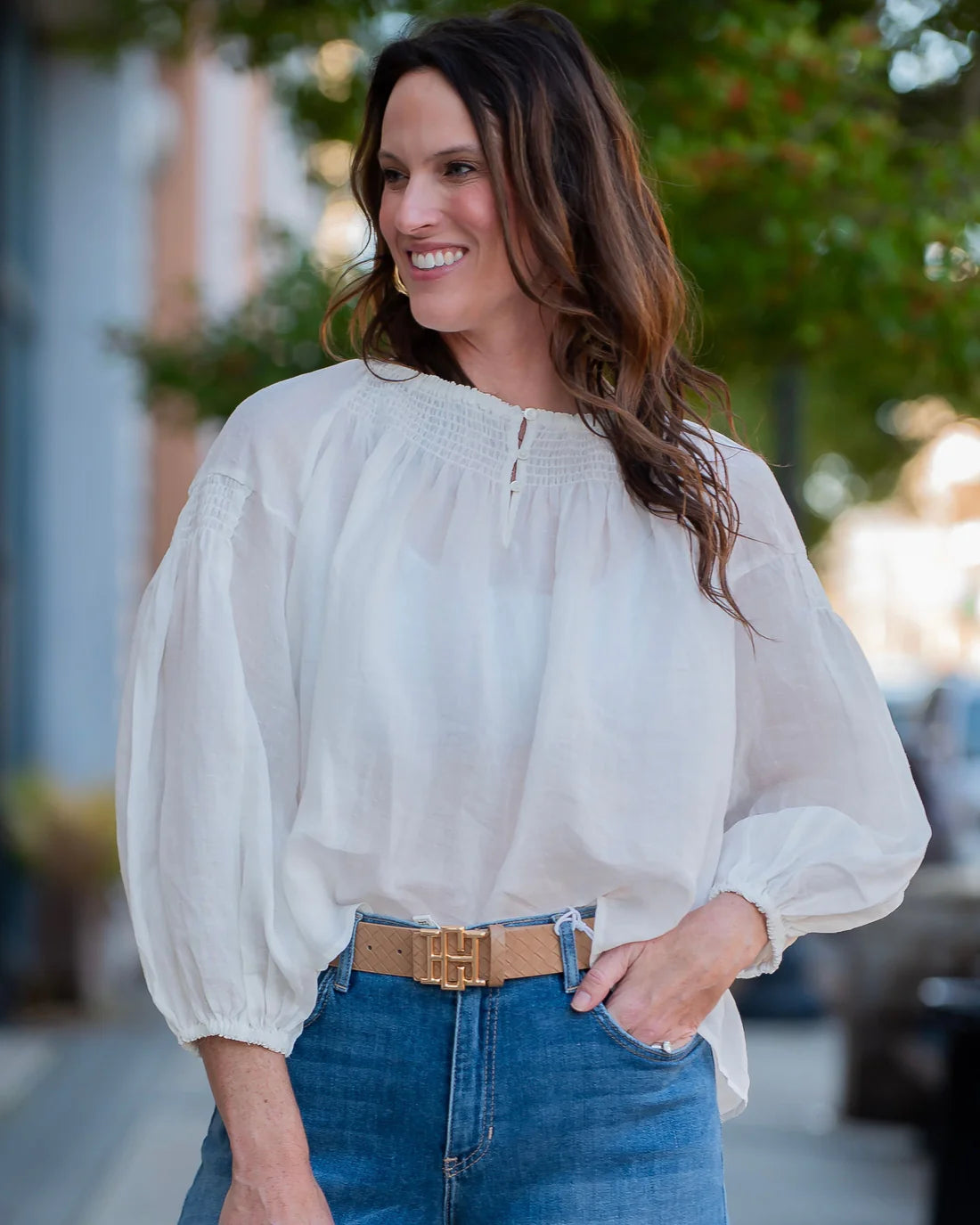 Bridgette Belt | Woven Tan