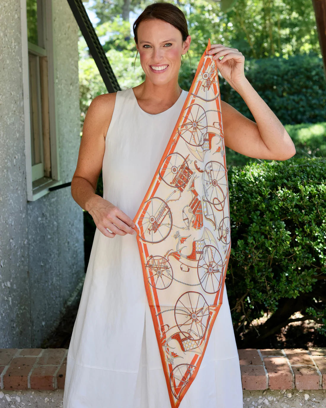 Fancy Carriage Scarf Scarf | Orange