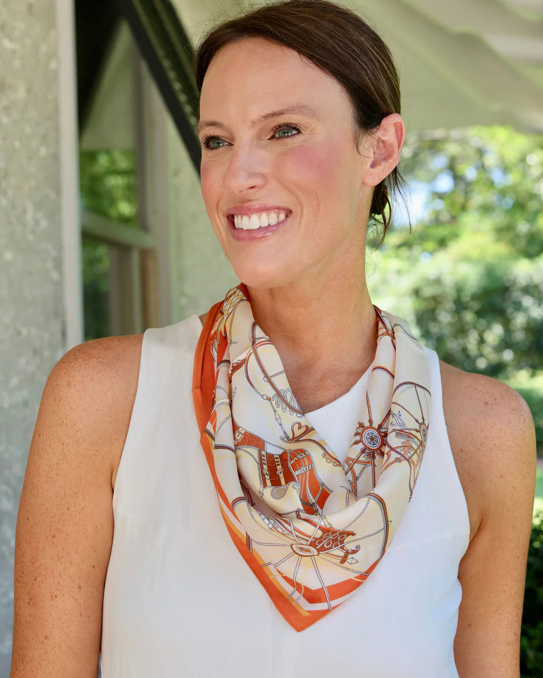 Fancy Carriage Scarf Scarf | Orange