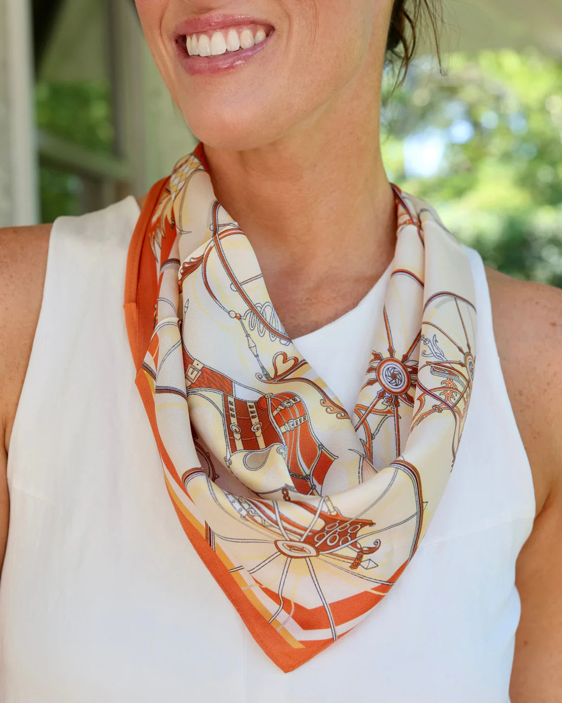 Fancy Carriage Scarf Scarf | Orange