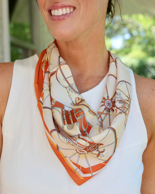 Fancy Carriage Scarf Scarf | Orange