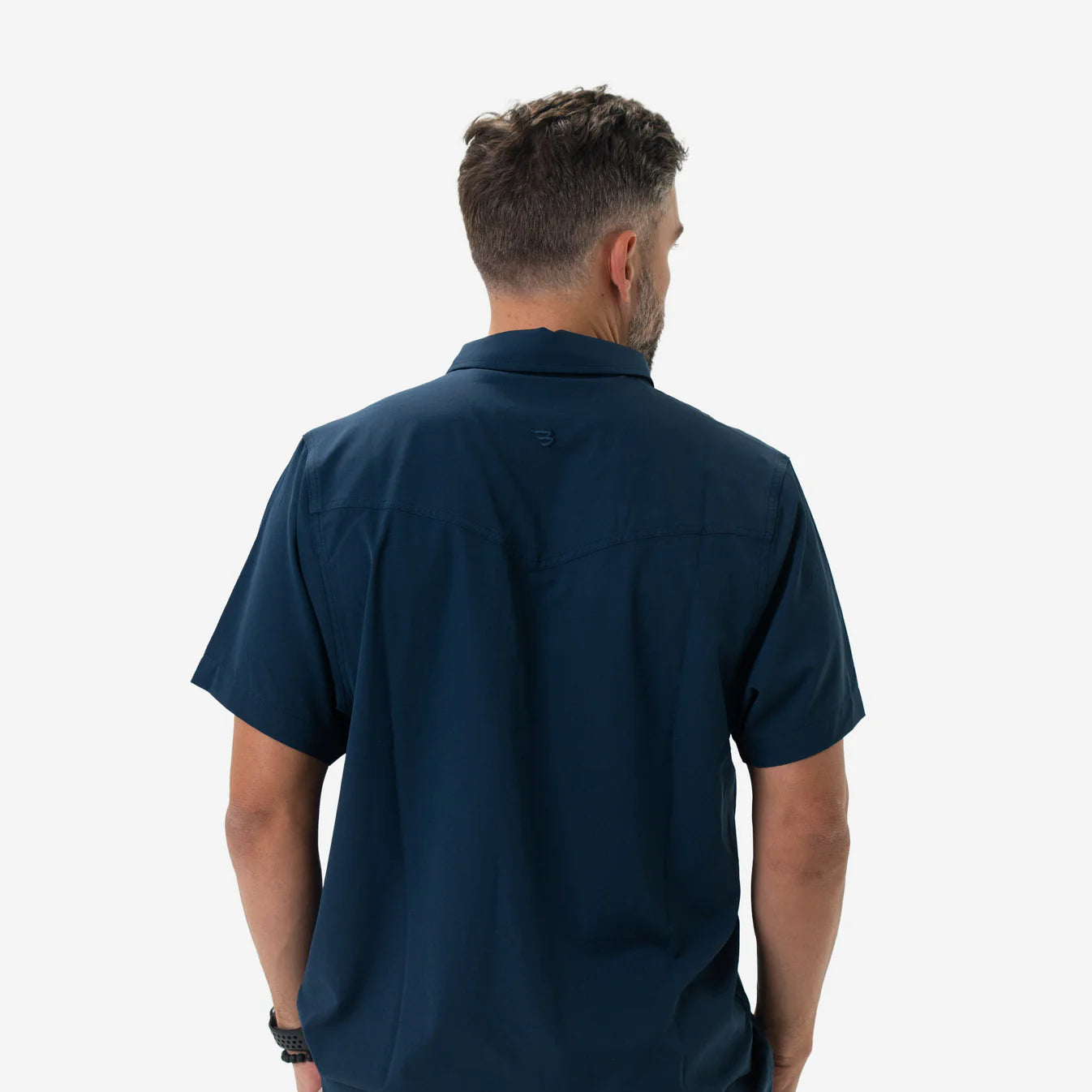 Burlebo Performance Western Shirt - Navy Pearl Snap