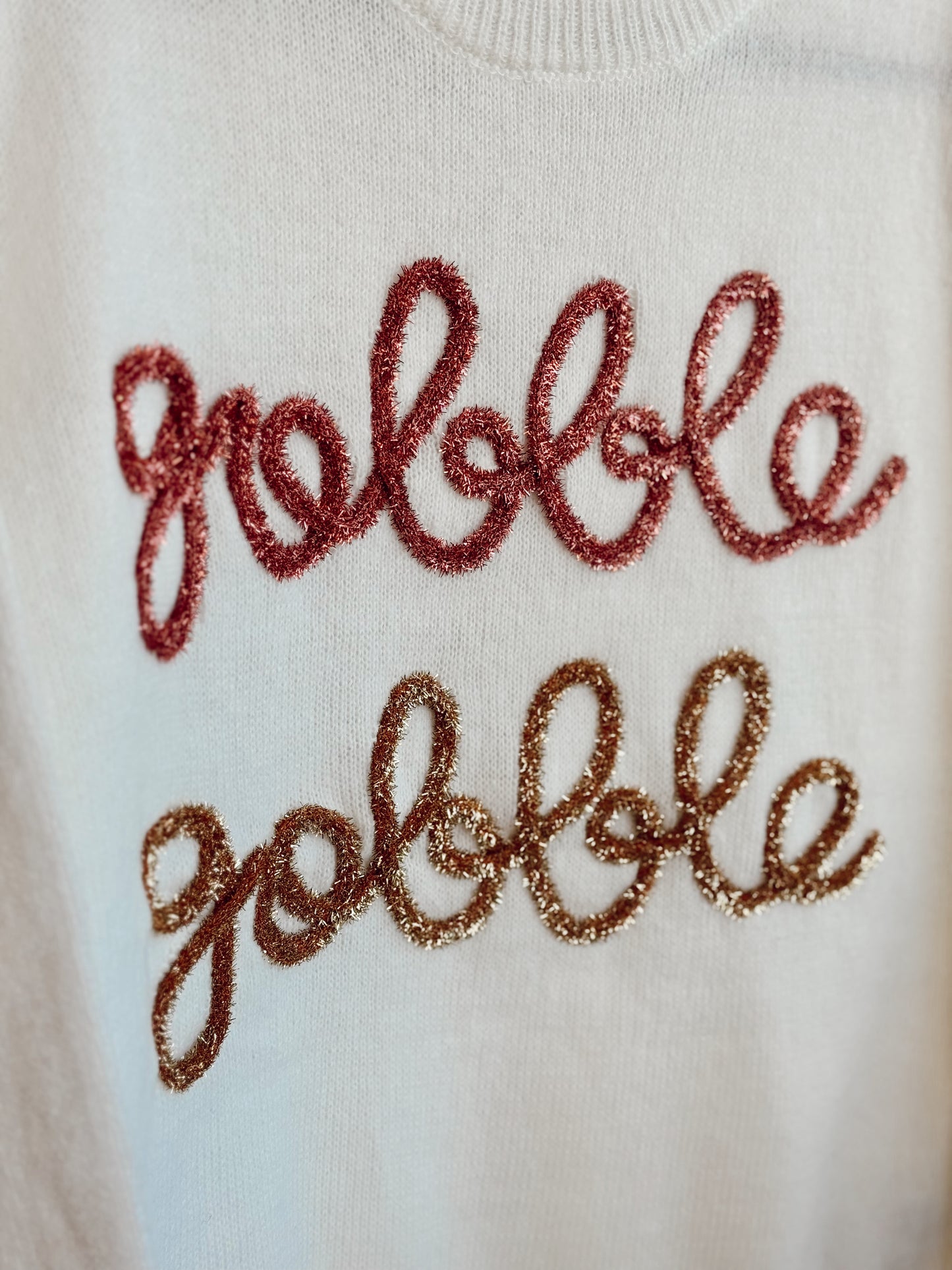 Gobble Gobble Tinsel Sweater