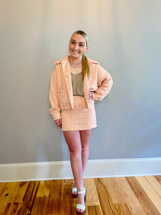 Peach Tweed Jacket