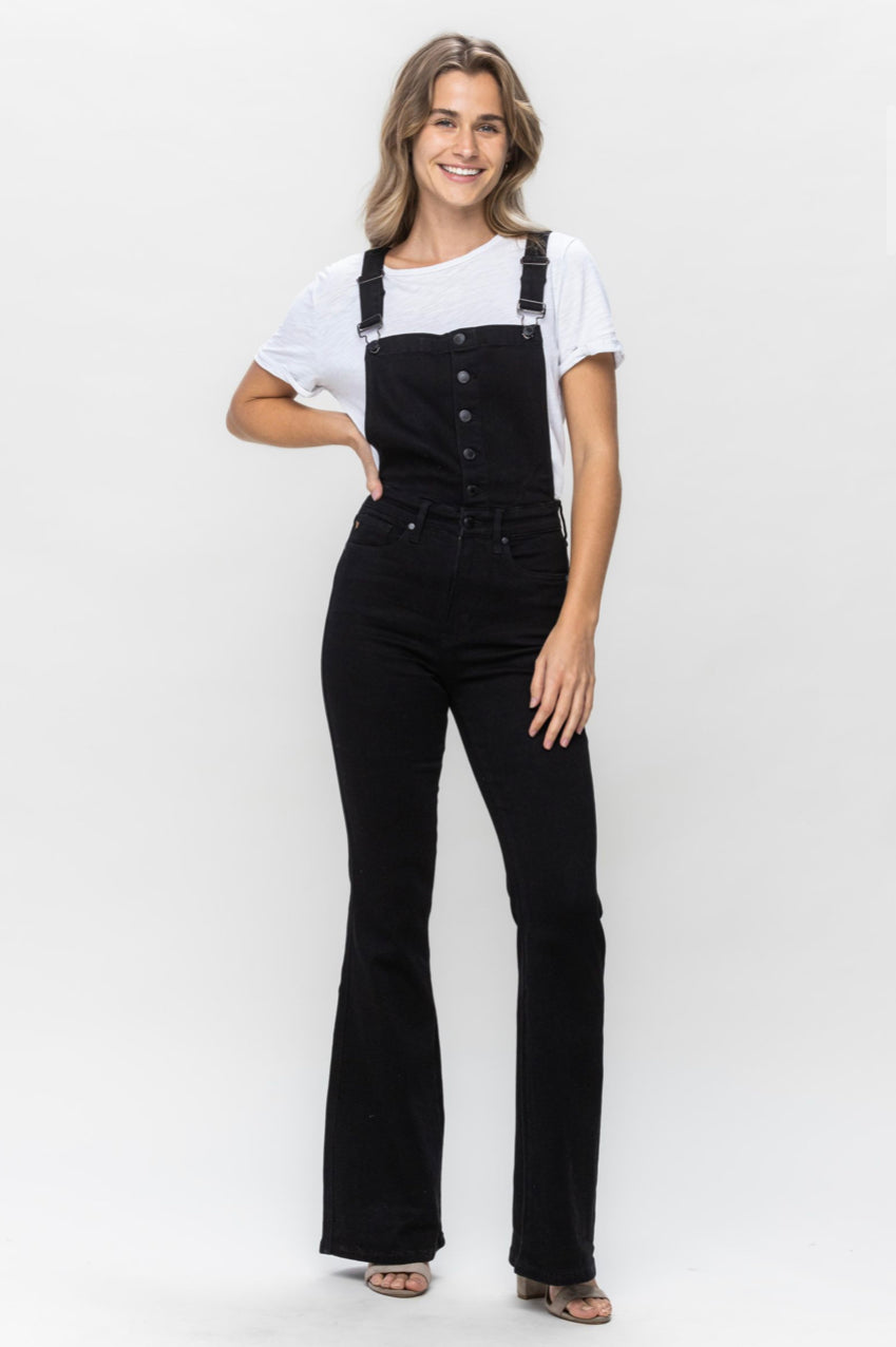 Judy Blue Tummy Control Overalls Black