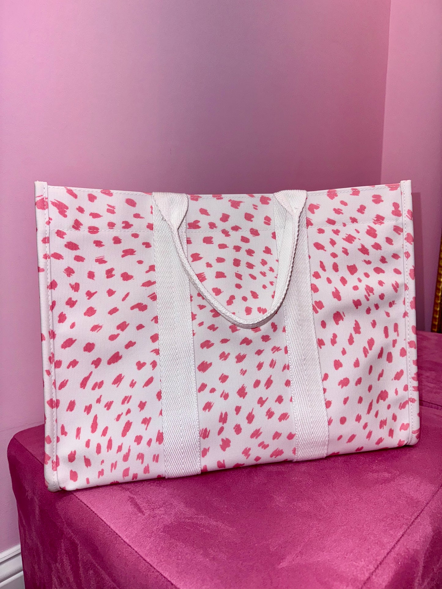 TRVL Beach Bag, Spot Pink