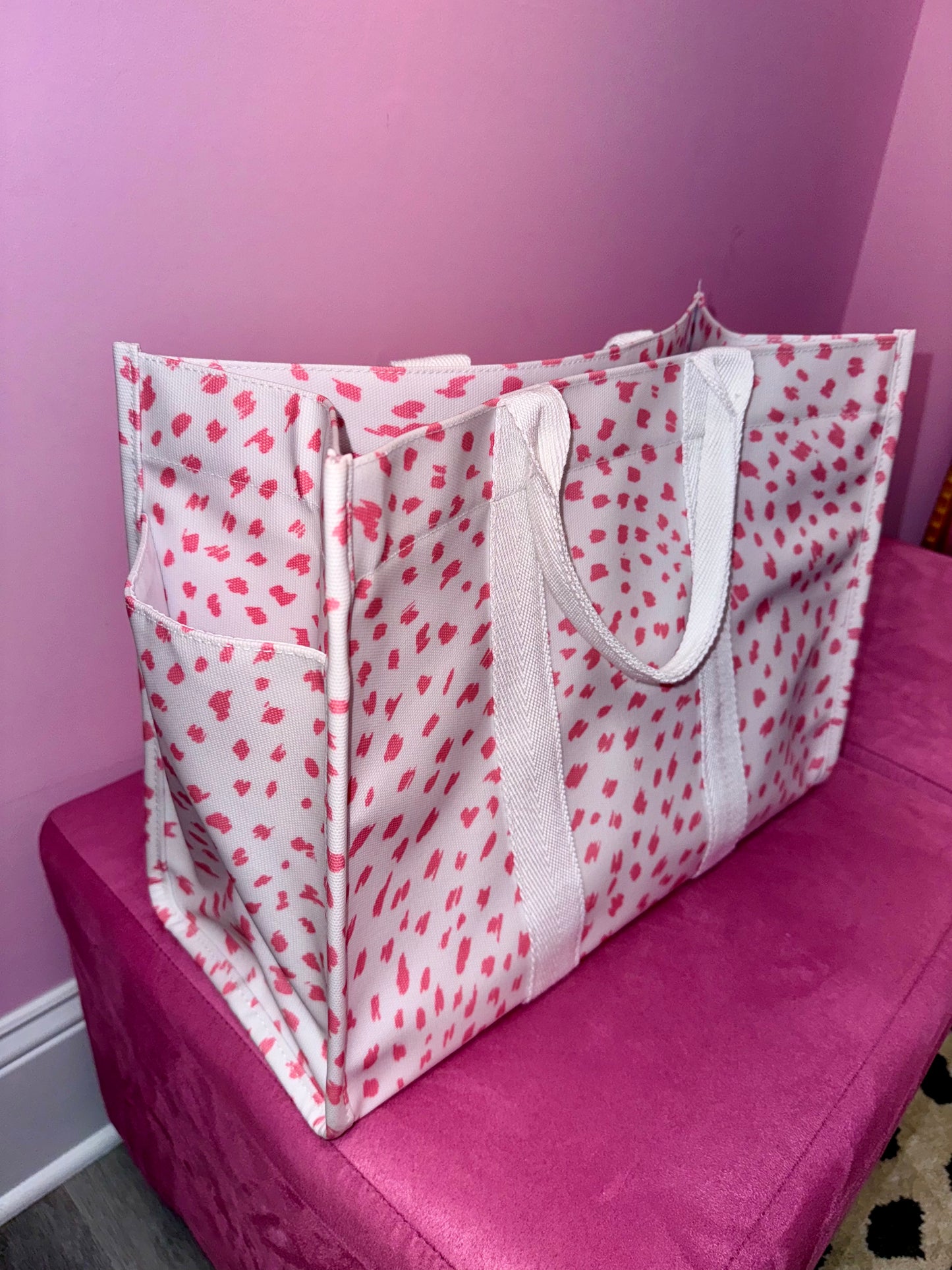 TRVL Beach Bag, Spot Pink