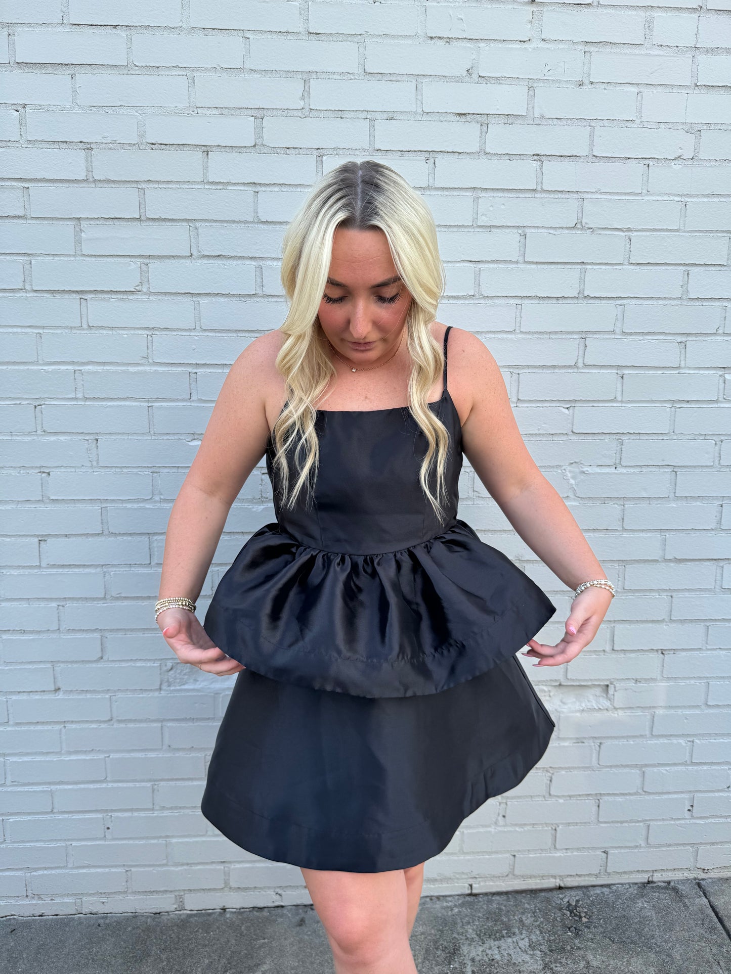 Karli Tiered Ruffle Bubble Mini Dress