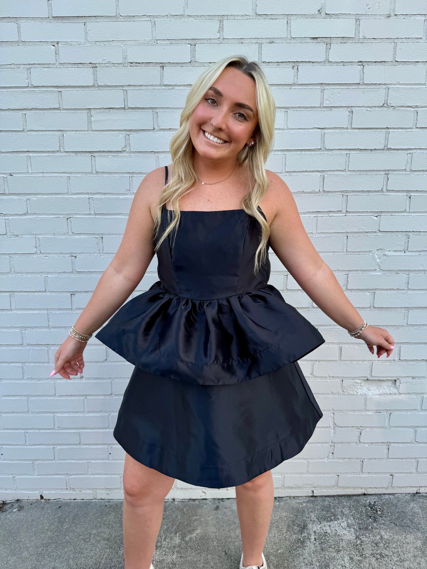 Karli Tiered Ruffle Bubble Mini Dress