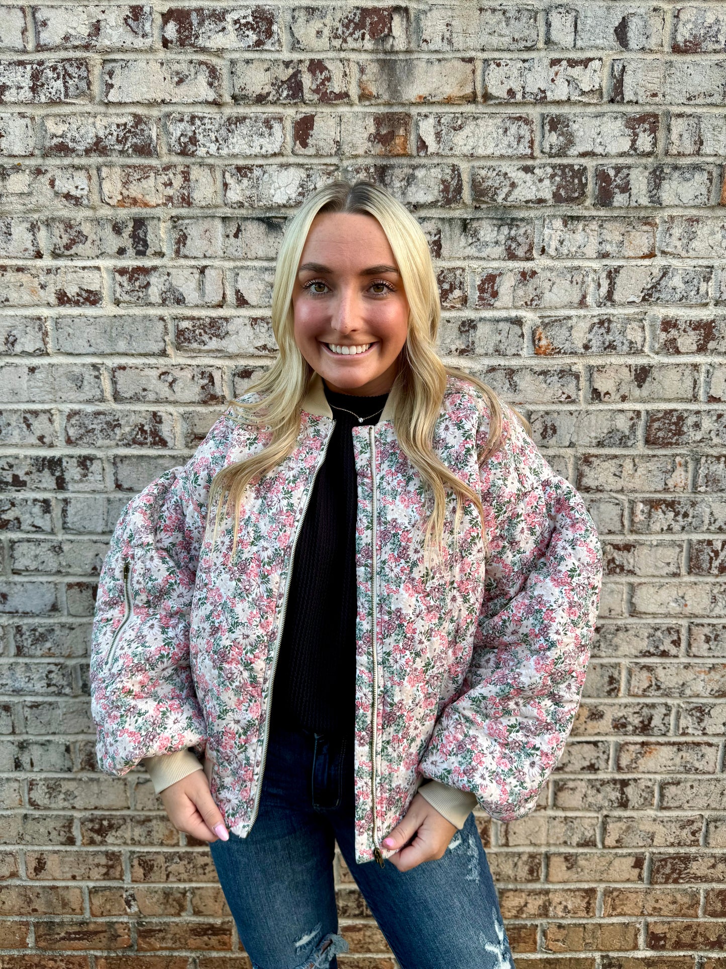 Riley Floral Zip Up Jacket