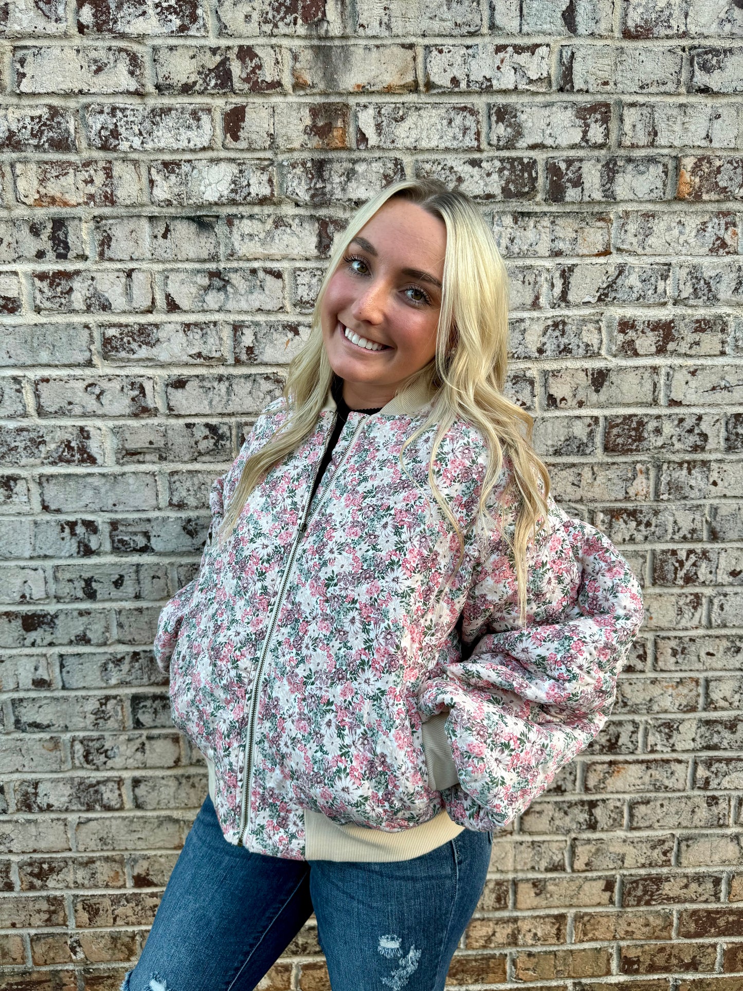 Riley Floral Zip Up Jacket