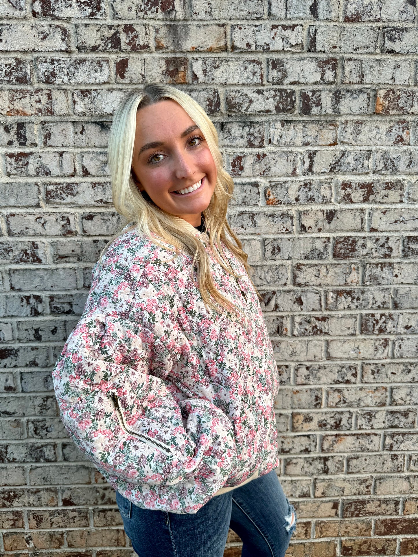 Riley Floral Zip Up Jacket