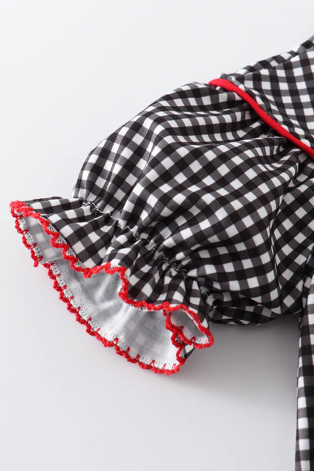 Georgia Girls Embroidered Gingham Bubble